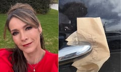 La presentadora indicó que la servilleta le pareció sospechosa.