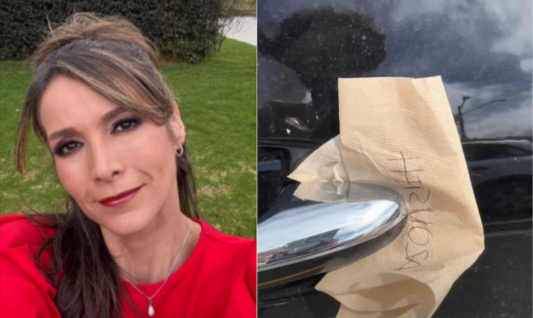 La presentadora indicó que la servilleta le pareció sospechosa.