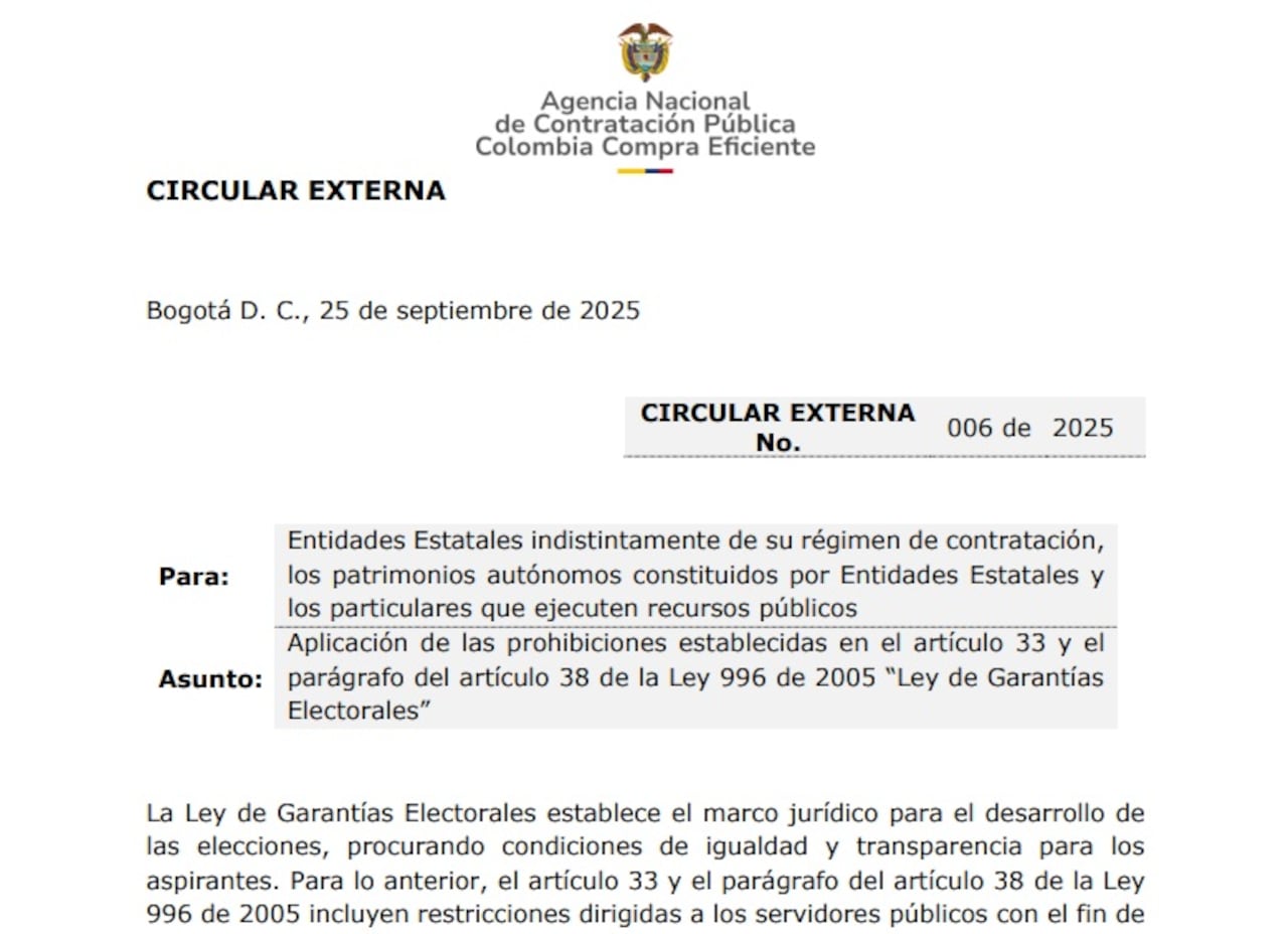 Circular Ley de Garantías que empieza a regir el 8 de noviembre de 2025