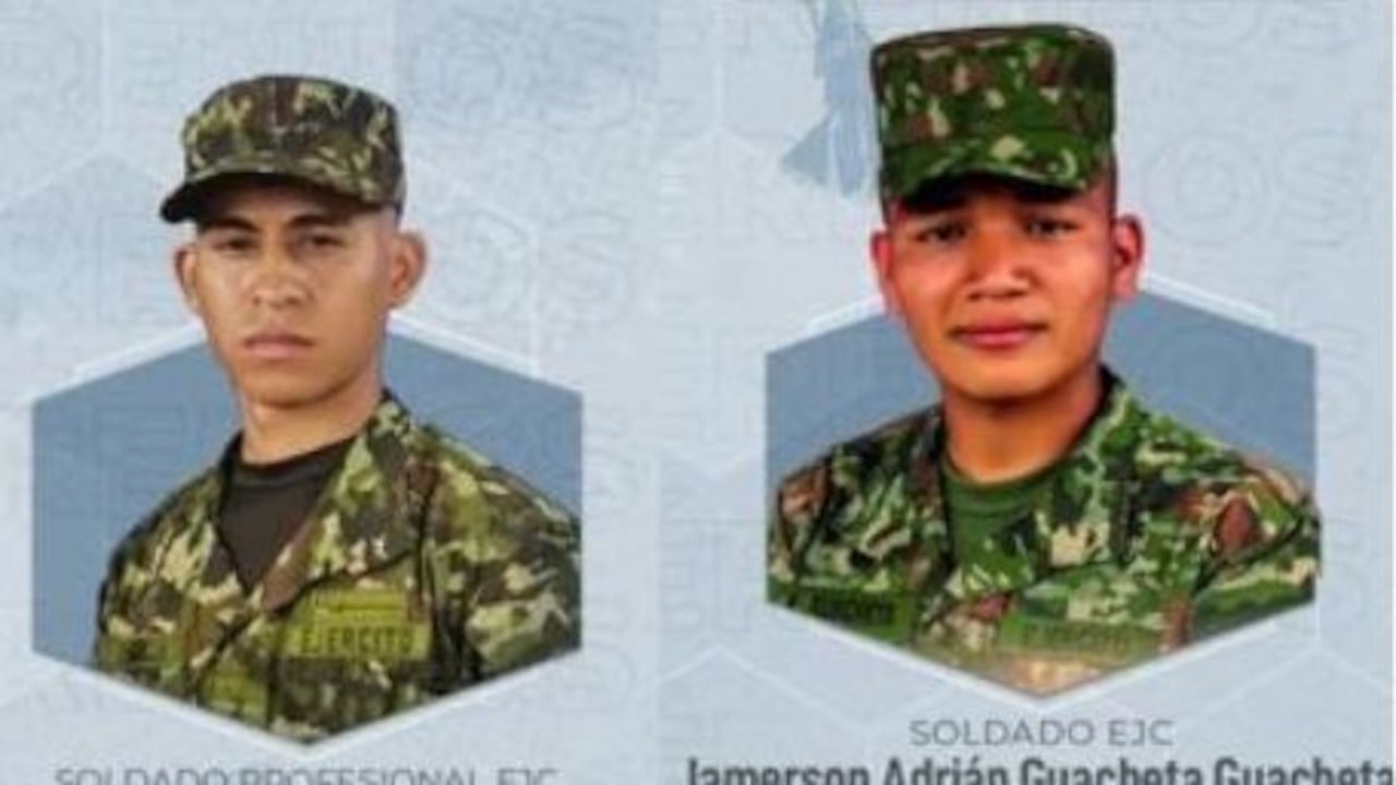Los soldados profesionales Jason Javier García Rodríguez y Jamerson Adrián Guachetá Guachetá terminaron en poder de este grupo armado ilegal en medio de combates o en retenes ilegales.