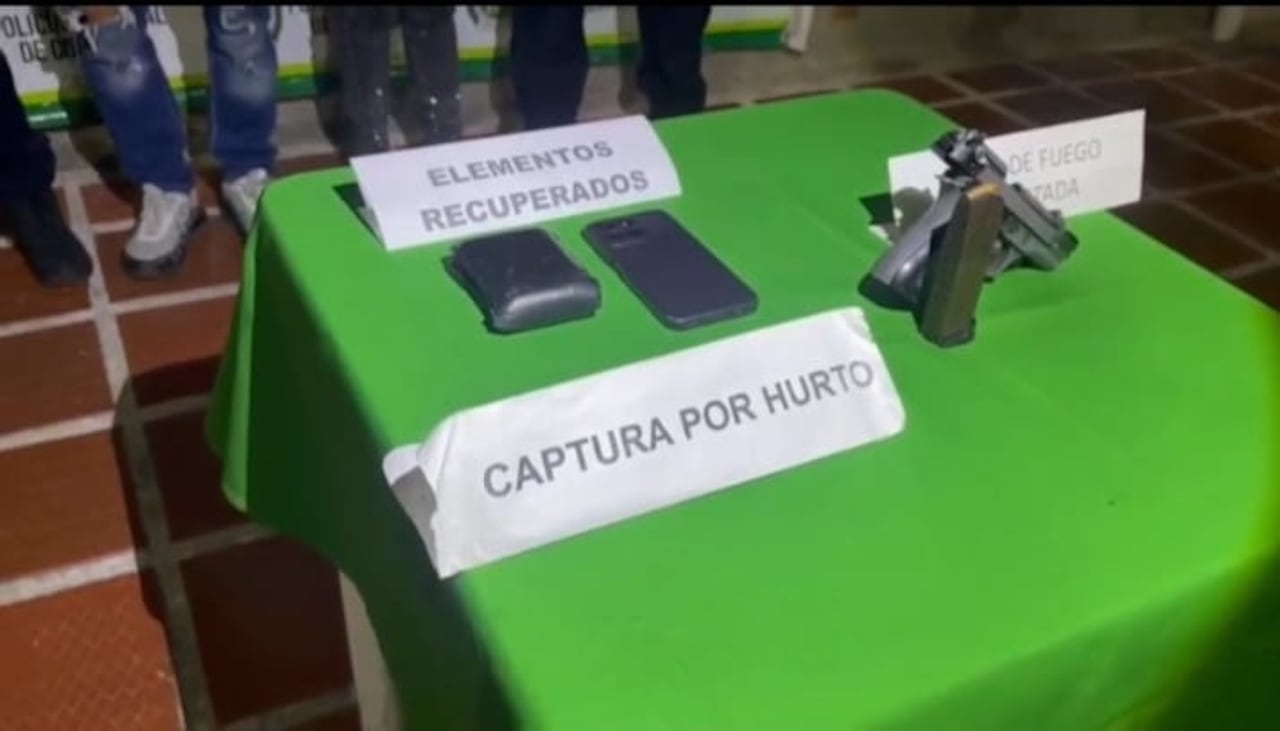 Elementos decomisados a la pareja capturada.
