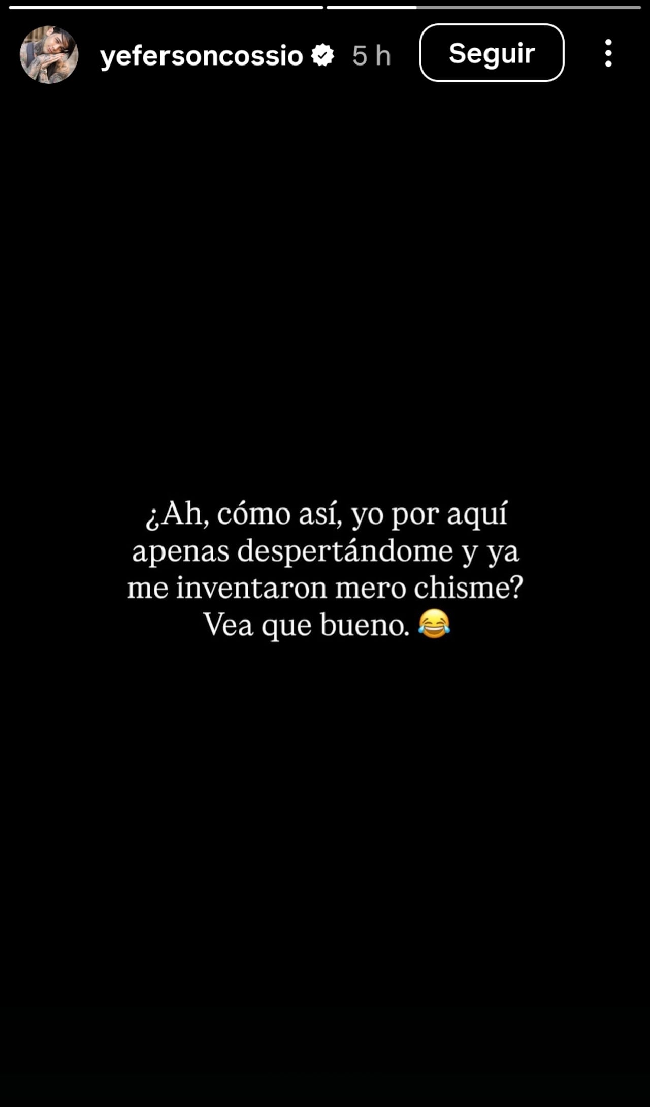 Respuesta de Yeferson Cossio.