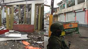 Atentado en Morales, Cauca deja grandes afectaciones (Fotos tomada por: Francisco Calderón)