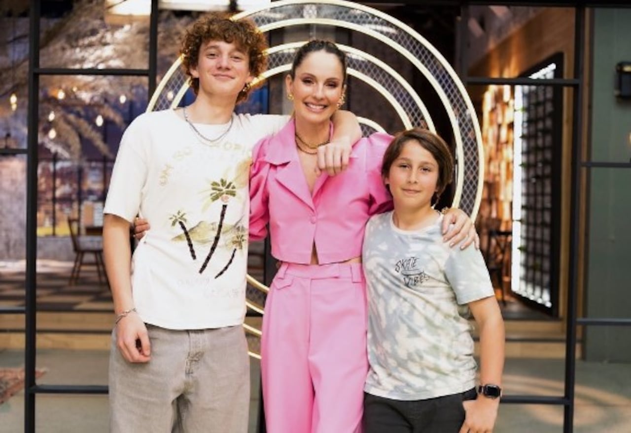 La presentadora tiene dos hijos, Samuel y Luca