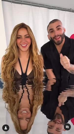 Los cantantes se mostraron felices con su video de redes. Foto: Instagram @shakira.