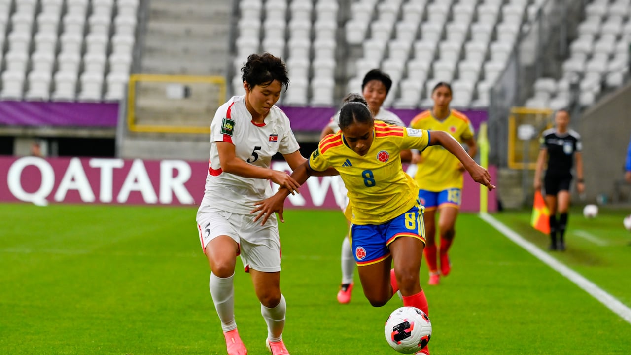 Imagen del partido entre Colombia y Corea del Norte por la fase de grupos del Mundial Femenino Sub-20 de Polonia 2026.