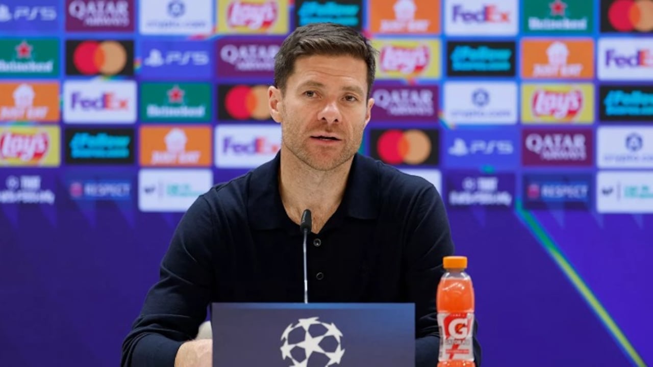 Xabi Alonso durante la rueda de prensa tras la derrota ante el City