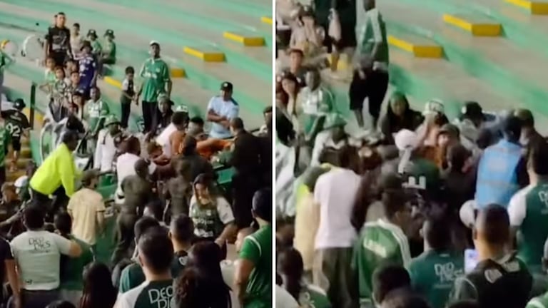 Se presentó un momento de tensión en el Palmaseca durante el partido entre Deportivo Cali y Atlético Nacional.