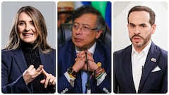 Paloma Valencia, Gustavo Petro y Abelardo de la Espriella.