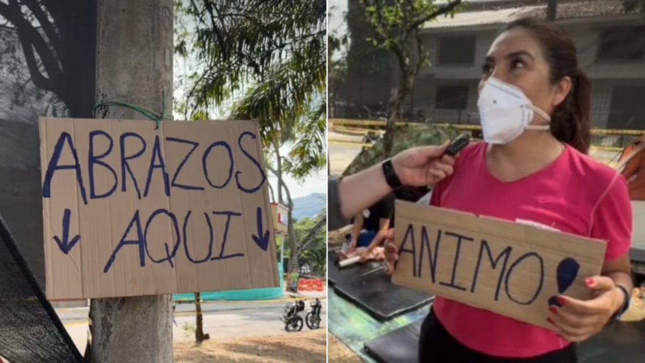 ‘Abrazos aquí’ brinda apoyo emocional a damnificados en Cali