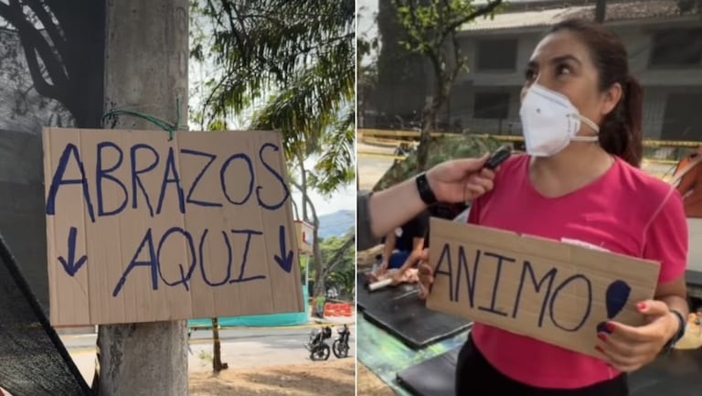 ‘Abrazos aquí’ brinda apoyo emocional a damnificados en Cali