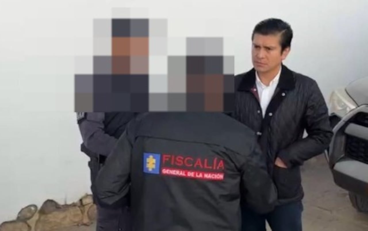 Víctor Alfonso Gamboa, alcalde del municipio de Villa de Leyva, capturado por la Fiscalía.