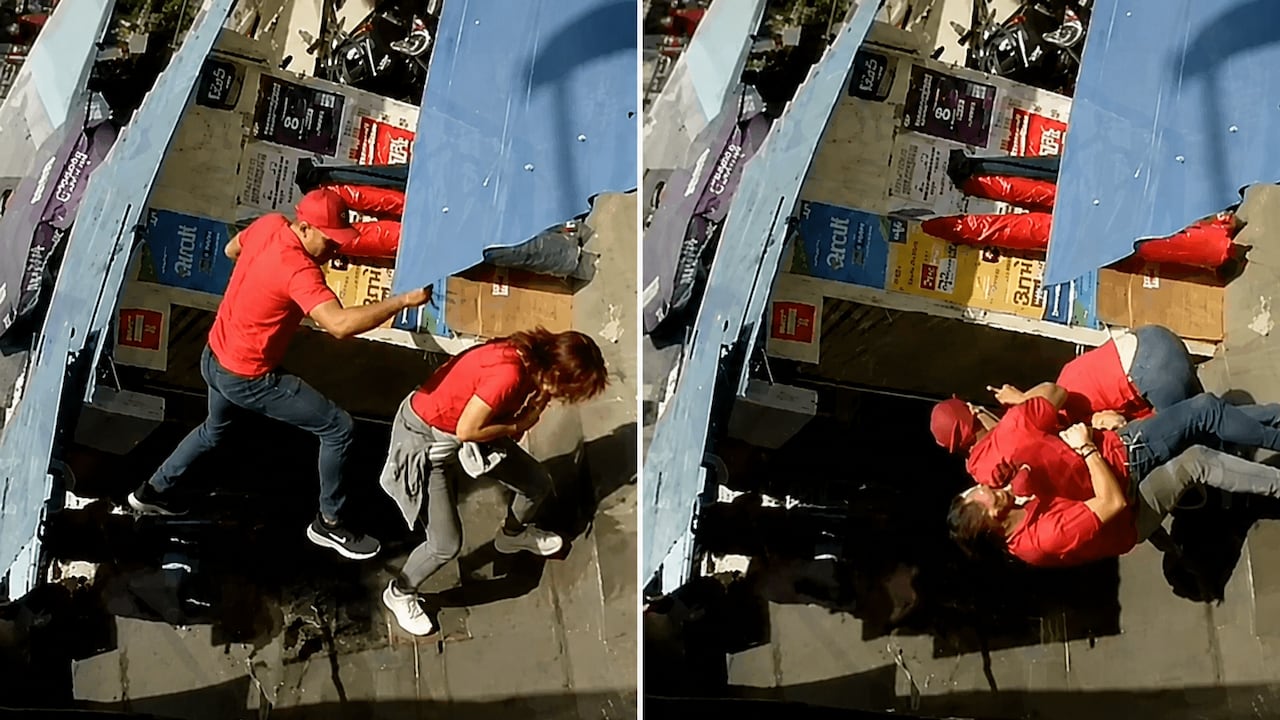 Esta es una de las imágenes que se conocen del hecho ocurrido en el centro de Cali.