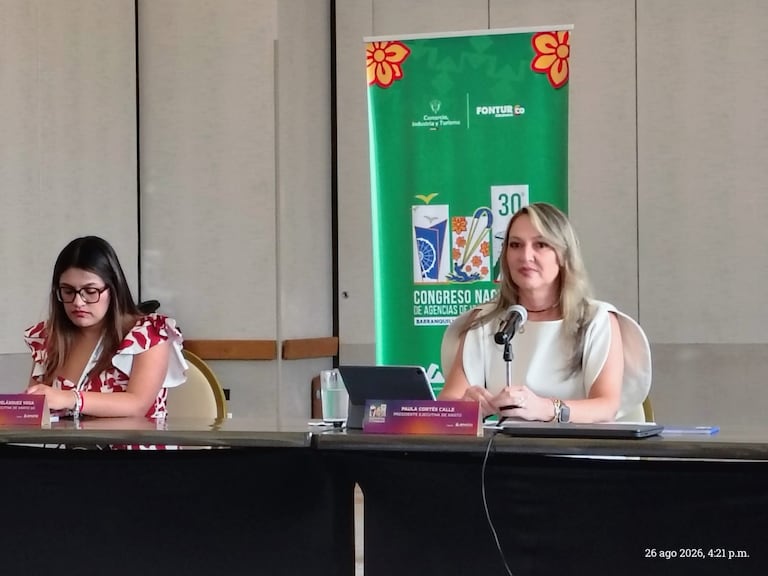 Paula Cortés, presidenta de Anato, en la rueda de prensa de inicio del Congreso 30 del gremio.
