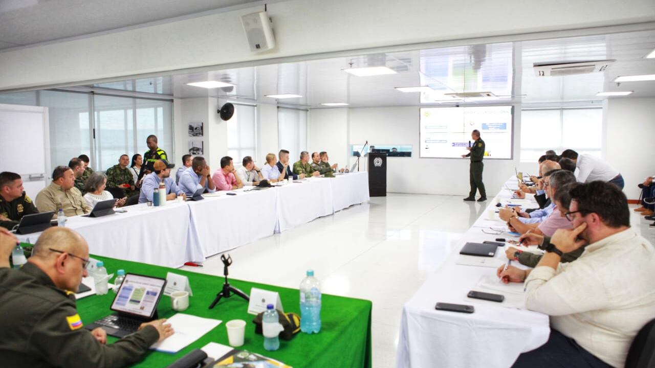 En el Comando de la Mecal se realizó la primera jornada del Subcomité de Seguridad para la COP16 que busca generar un plan integral para atender a propios y visitantes durante el certamen. Foto Especial para El País