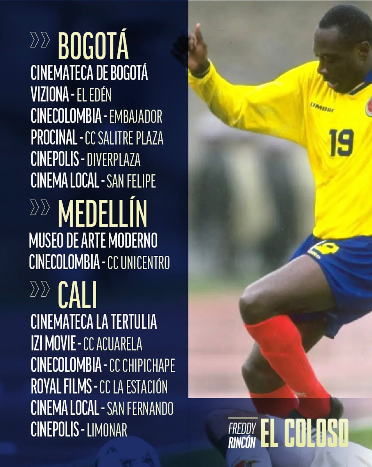 La historia de Freddy Rincón, una leyenda del fútbol colombiano, en cines.