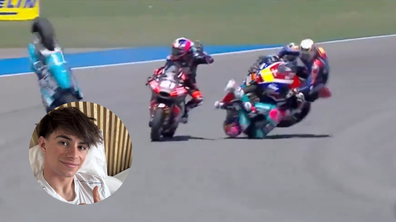 El piloto colombo español David Alonso sufrió una fuerte caída durante la tercera vuelta en el Circuito Internacional de Buriram, en Tailandia.