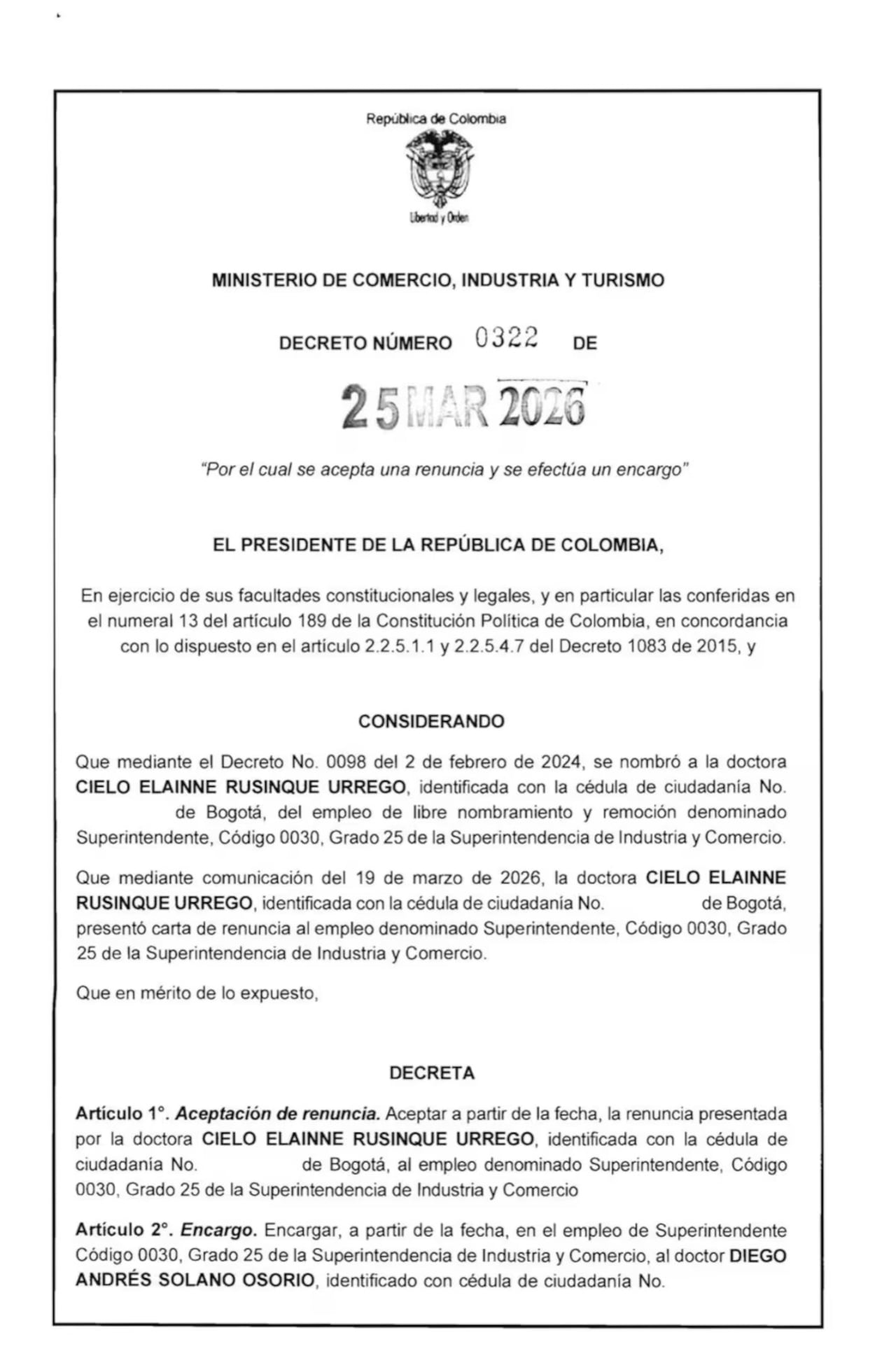 El Gobierno designa a Diego Solano como encargado mientras se redefine el rumbo de la entidad.