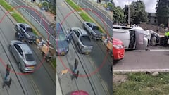 Momento en el que inició la persecución que terminó en grave accidente en Bogotá.