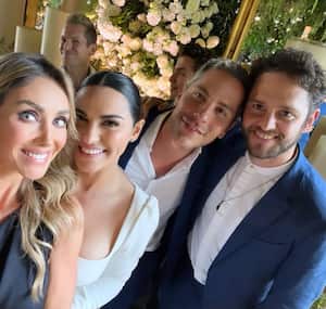Exintegrantes de RBD en la boda de la cantante y actriz Maite Perroni.