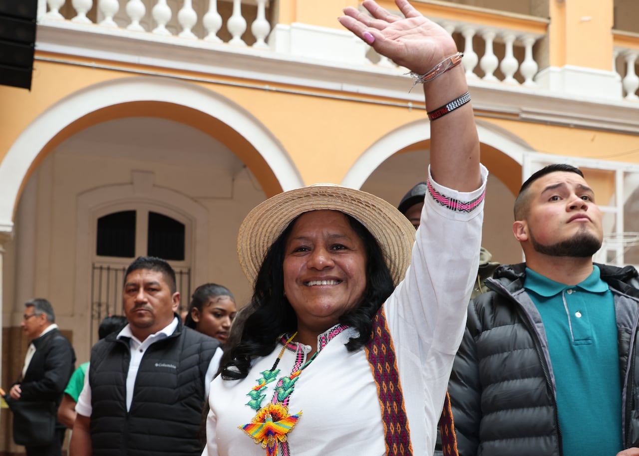 La candidata a la vicepresidencia, Aida Quilcué.