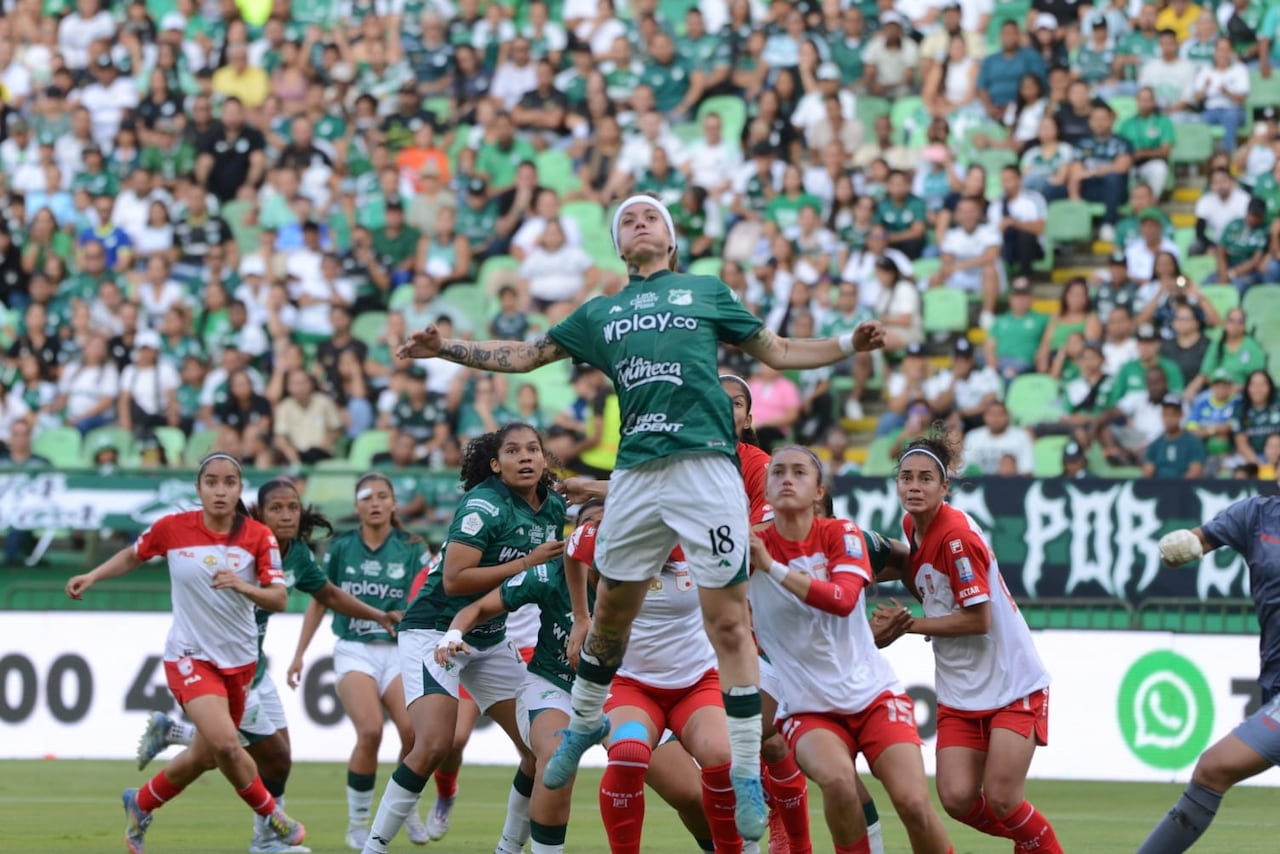 Imagen de la final de vuelta de la Liga Femenina 2025, entre Deportivo Cali e Independiente Santa Fe.
