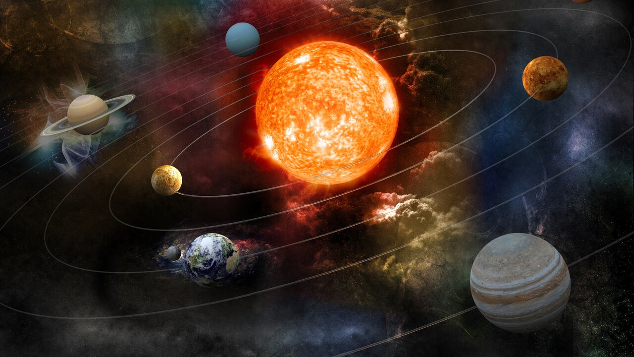 Ilustración sobre el sistema solar.