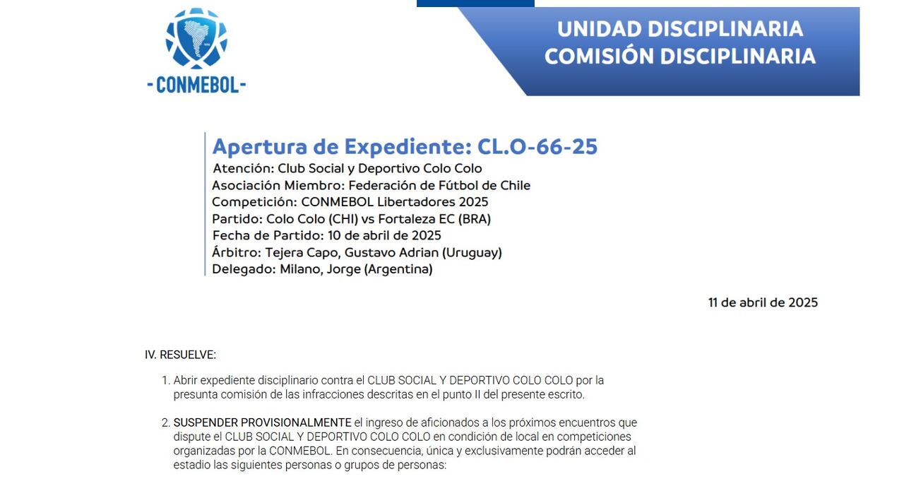 Sanción a Colo -Colo