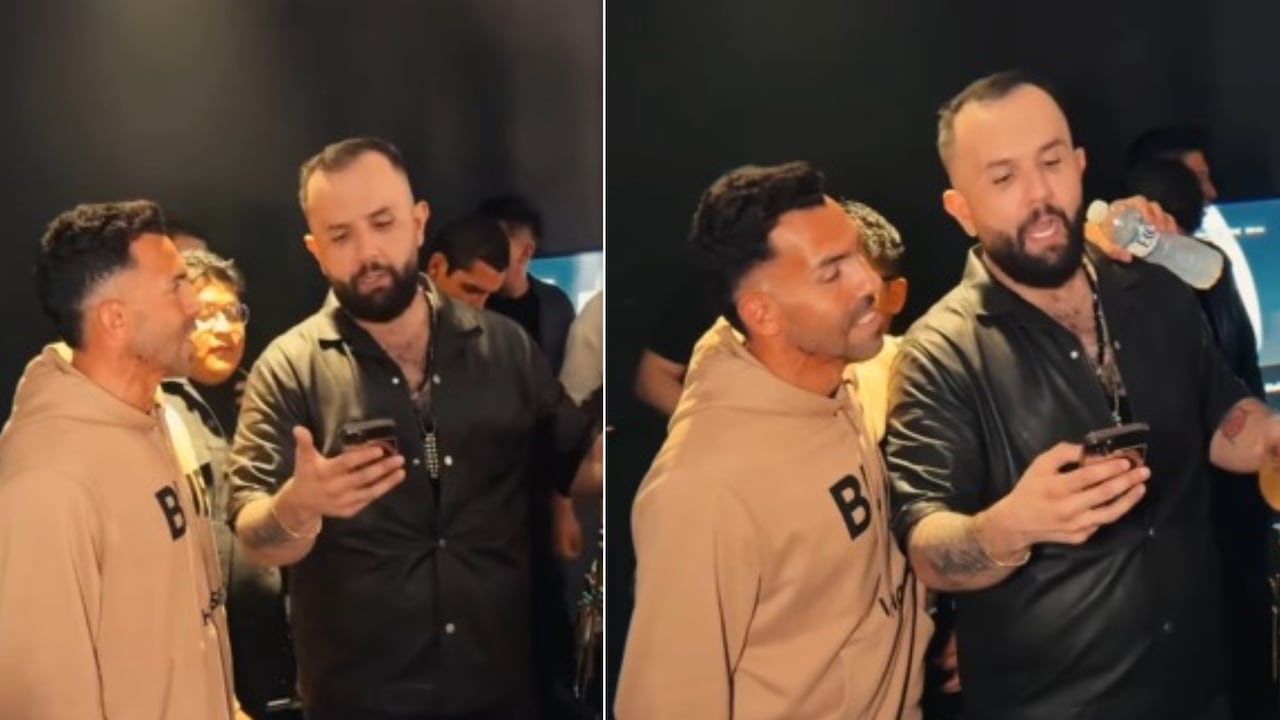 El exfutbolista y el artista se gozaron la canción de OMar