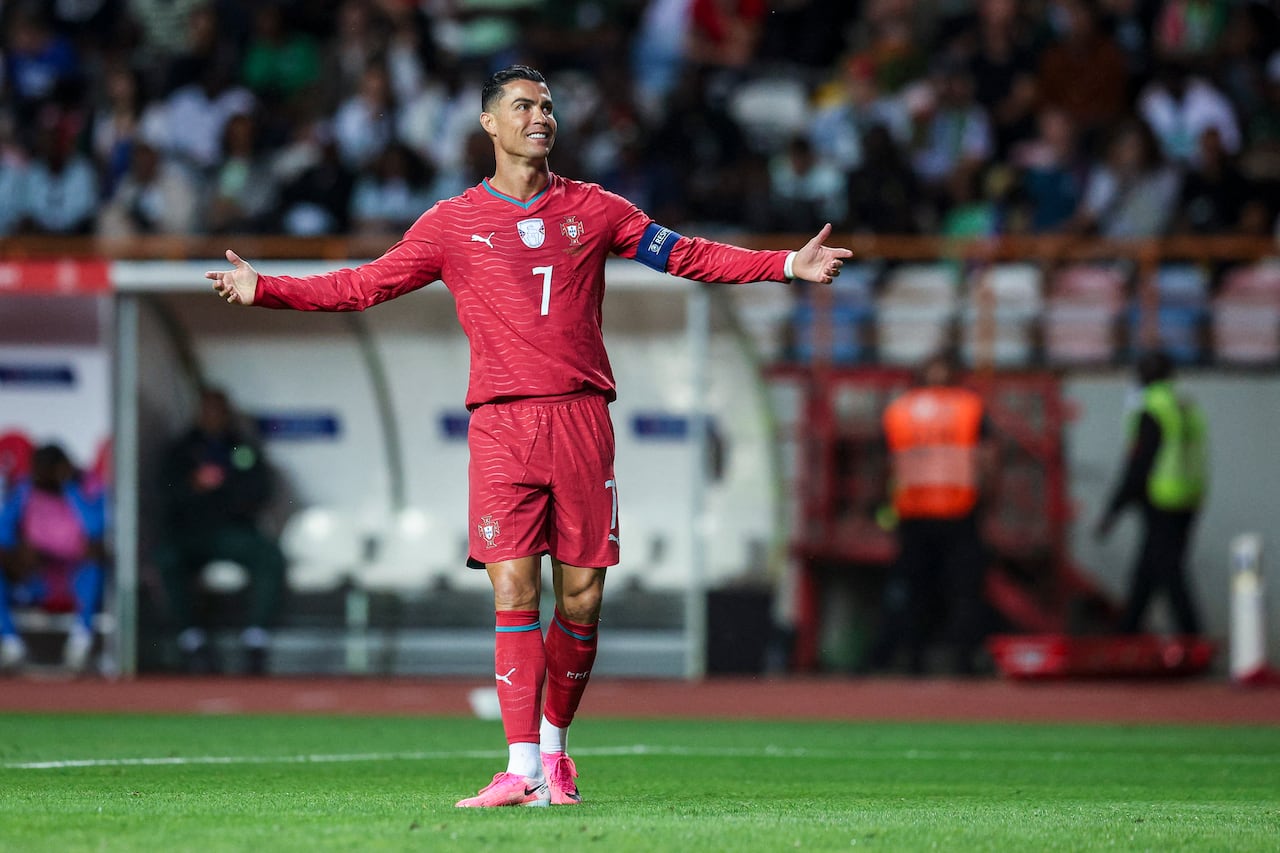 Cristiano Ronaldo, delantero de Portugal y rival de Colombia en el Mundial 2026