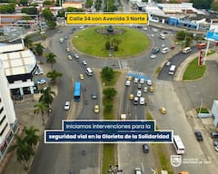 Inician obras en la intersección de la Glorieta de la Solidaridad, buscan reducir siniestros viales.