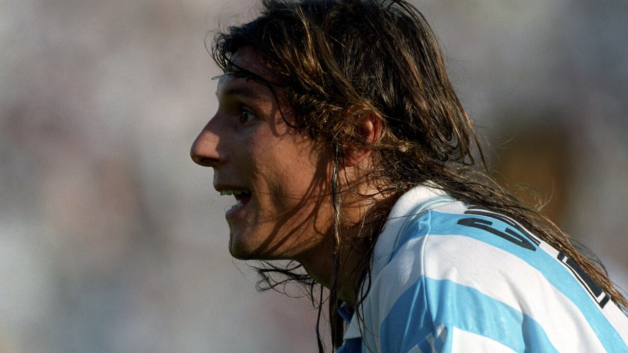 Claudio Caniggia, Argentina (Photo by Neal Simpson/EMPICS via Getty Images)