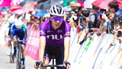 Cristian Camilo Muñoz durante una carrera con el equipo de Nu Colombia.