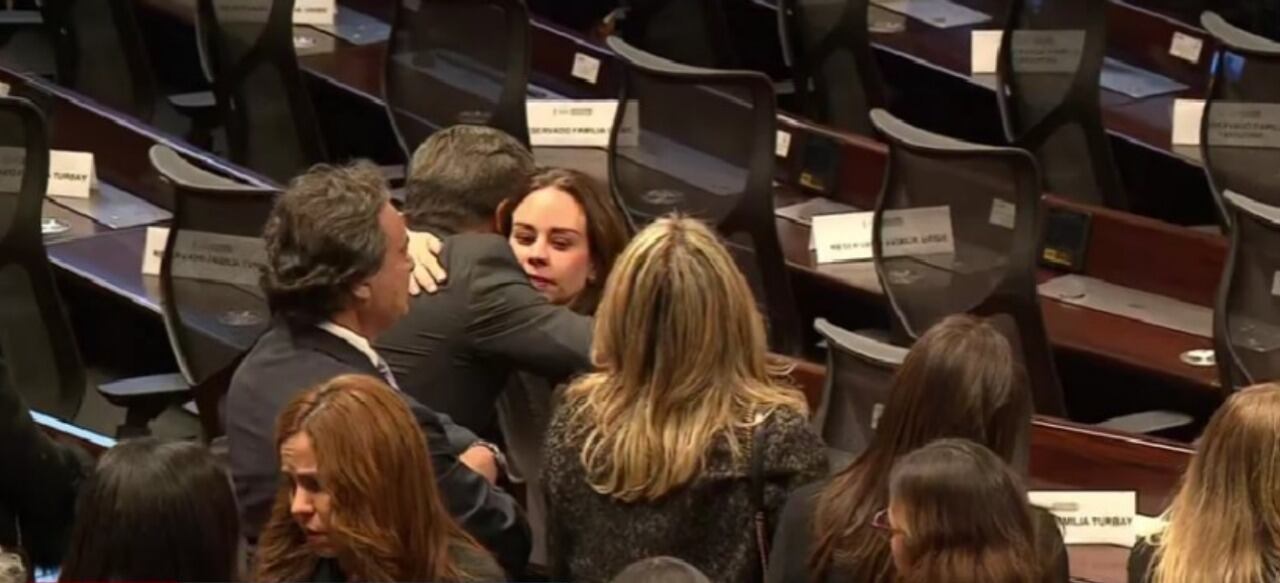 María Claudia Tarazona en su llegada al Congreso