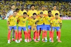 Formación de la Selección Colombia en su partido ante Costa Rica.