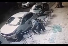 Vidrio cayó sobre hombre en Argentina