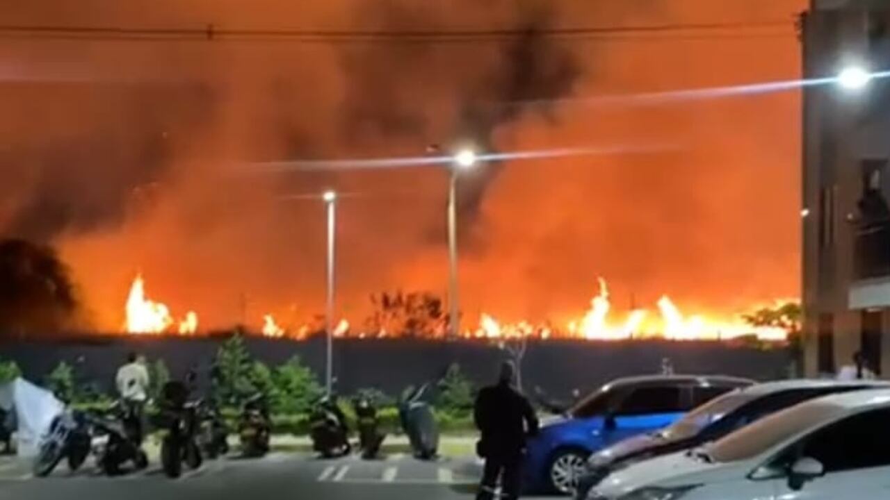 Las intensas llamas alcanzaron hasta ocho metros de altura, según el reporte de los Bomberos.