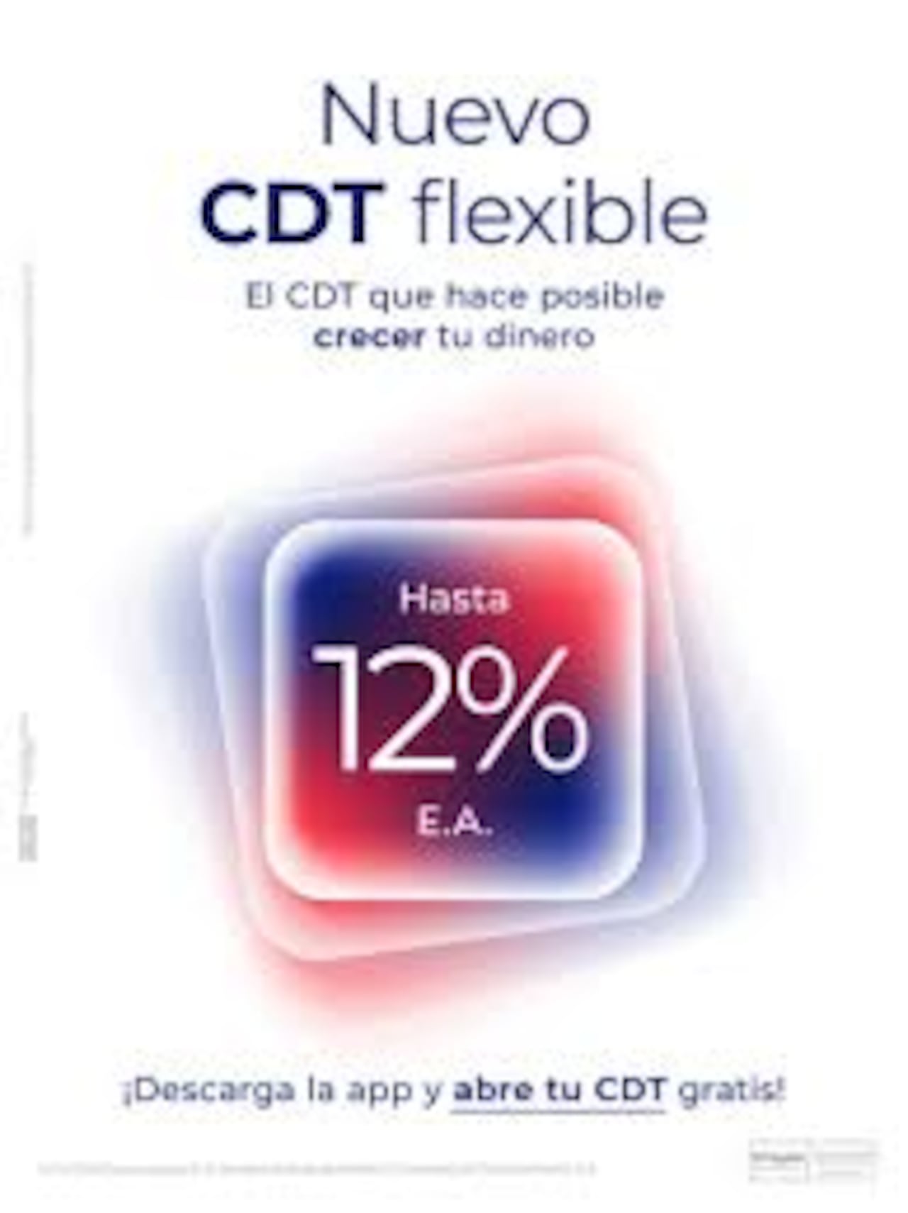 CDT Bold con ganancia del 12 % efectivo anual.