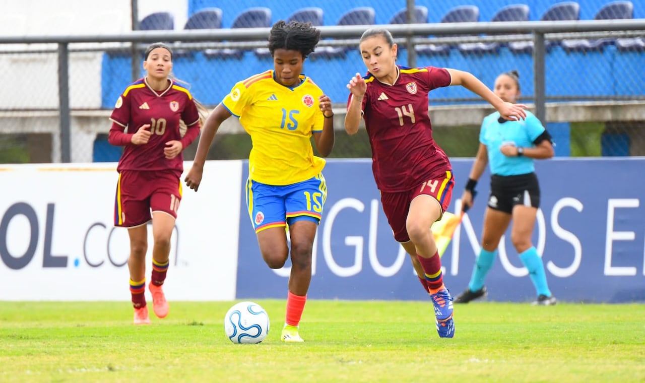 Colombia Femenina vs. Venezuela, por la Fase Final de la CONMEBOL Sub-17 2026, en el Estadio Ameliano, Villeta, Paraguay.