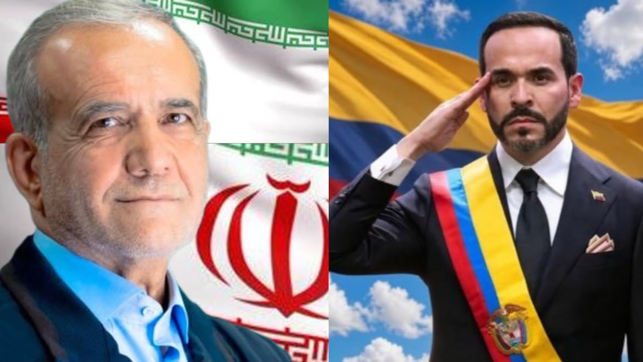 Presidente de Irán, Masoud Pezeshkian, y de Colombia, Abelardo de la Espriella.
