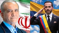 Presidente de Irán, Masoud Pezeshkian, y de Colombia, Abelardo de la Espriella.