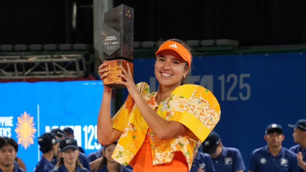 María Camila Osorio con su título del WTA 125 de Malinas, Filipinas