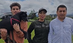 La subintendente Gina Ruiz lideró las acciones para ubicar y rescatar Horuz, tras las voces de auxilios de sus amos tras extraviarse.