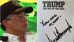 Gustavo Petro y dedicatoria que le hizo Donald Trump