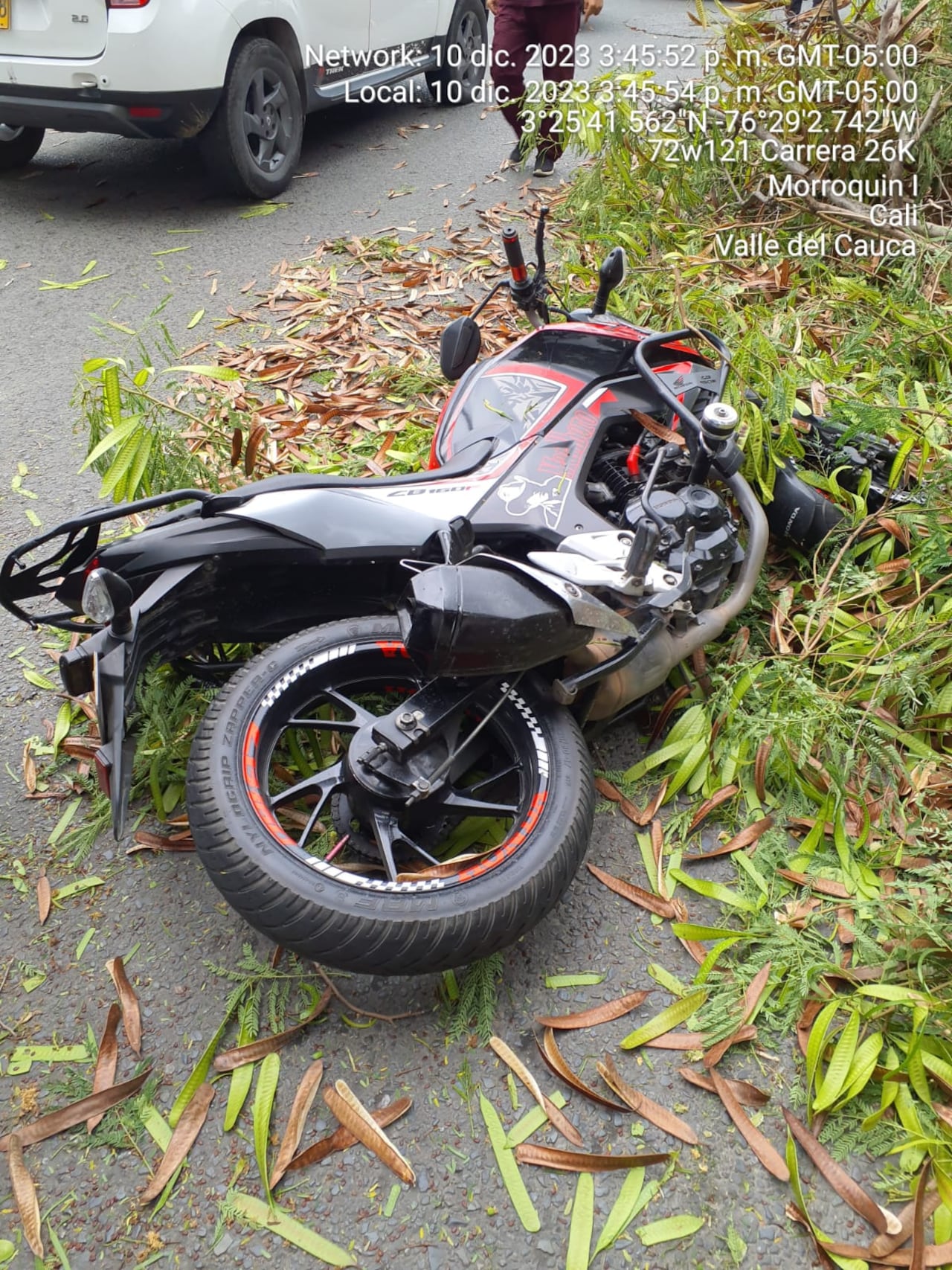 Motociclista herido en Marroquín