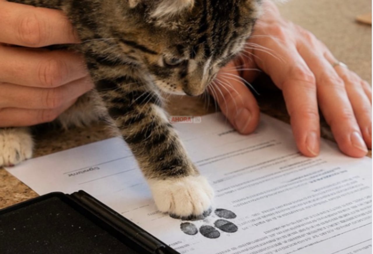 En este país, los gatos dejan su huella en los documentos de adopción.