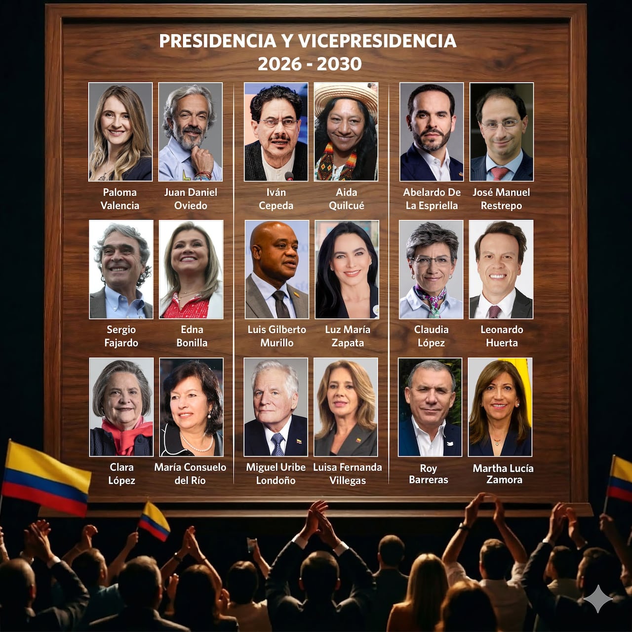 Ayer terminaron de definirse las fórmulas con las que cada candidato aspirará a la Presidencia de Colombia. Juan Daniel Oviedo, Aida Quilcué y Juan Manuel Restrepo acompañarán las principales campañas como aspirantes a la Vicepresidencia de quienes puntean en las encuestas.