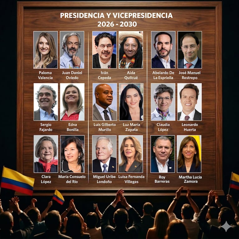 Ayer terminaron de definirse las fórmulas con las que cada candidato aspirará a la Presidencia de Colombia. Juan Daniel Oviedo, Aida Quilcué y Juan Manuel Restrepo acompañarán las principales campañas como aspirantes a la Vicepresidencia de quienes puntean en las encuestas.