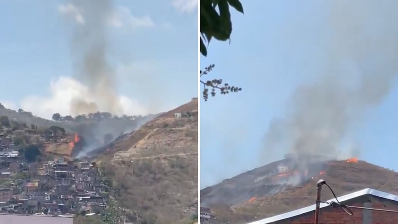Incendio en el sector de Menga