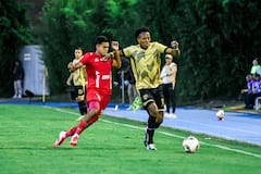 Imagen del último partido entre Águilas Doradas y América de Cali, en Rionegro, por la Liga Colombiana.